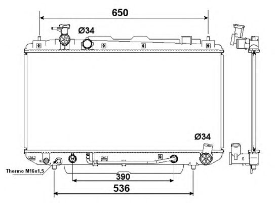 Radiator, racire motor TOYOTA RAV4 AT 00-03