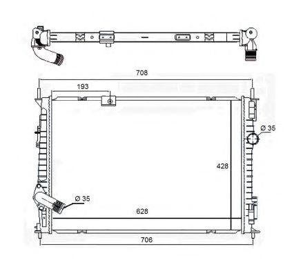 Radiator, racire motor NISSAN QASHQAI 1.6 DCI 07-2011> 21400BB50A