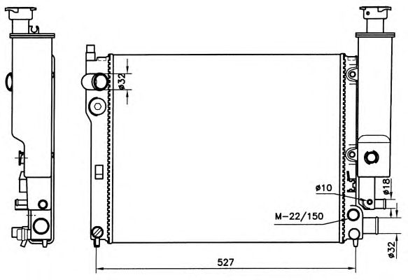 Radiator, racire motor PEUGEOT 405 1,4/1,6 87-96