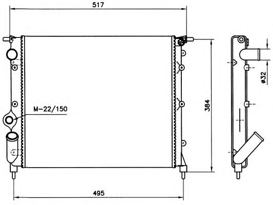 Radiator, racire motor RENAULT 19 1,2 92-