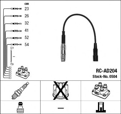 Set cablaj aprinder VW 2,4/2,6/2,8/A6 91-