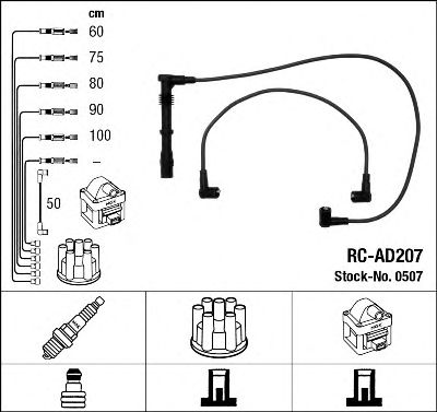 Set cablaj aprinder VW AUDI 200 2,2T 20V