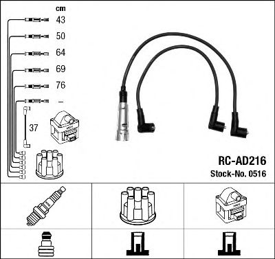 Set cablaj aprinder VW A80/100 84-94 2,2/2,3