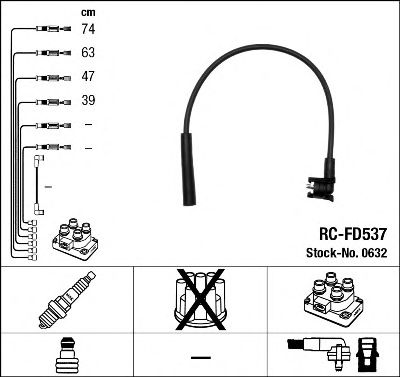 Set cablaj aprinder FORD FIESTA/ESC/ORION 1,4-1,