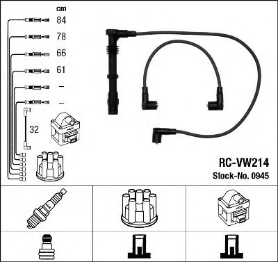 Set cablaj aprinder VW PASSAT 2,0 88-