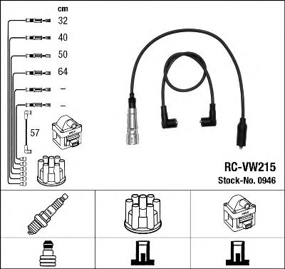 Set cablaj aprinder VW 1,3-1,8 PASSAT 84-91