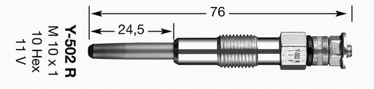 Bujie incandescenta FIAT DUCATO 2,8D 11V 98-