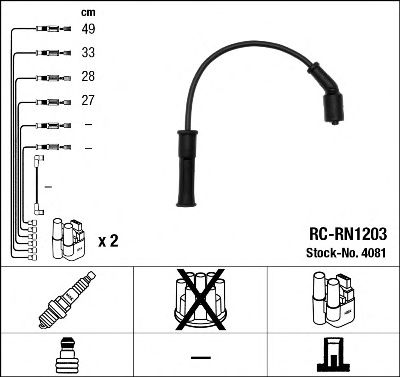 Set cablaj aprinder RENAULT 1,4-1,6 CLIOII/MEGANE