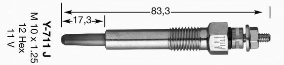 Bujie incandescenta OPEL 1,5/1,7TD 11V ISUZU