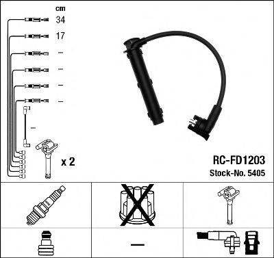 Set cablaj aprinder FORD ESCORT/SCORPIO 2,0I 91- /TRANSIT 00-06