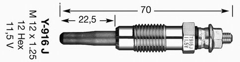 Bujie incandescenta MERCEDES-BENZ OM601-603 W124/201/202/207