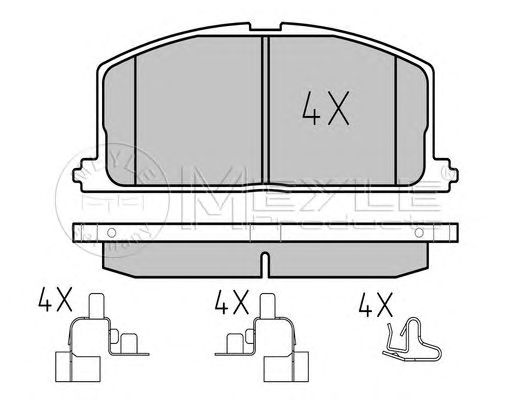 set placute frana,frana disc TOYOTA COROLLA