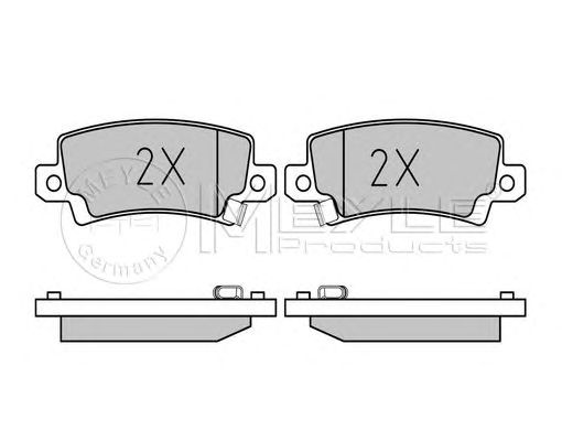 set placute frana,frana disc TOYOTA COROLLA 02-