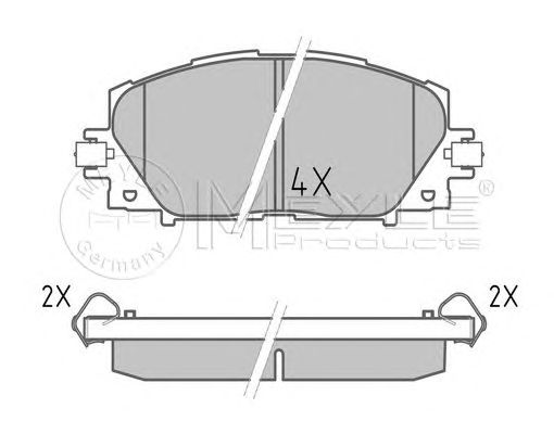 set placute frana,frana disc TOYOTA PRIUS 1,8 09-