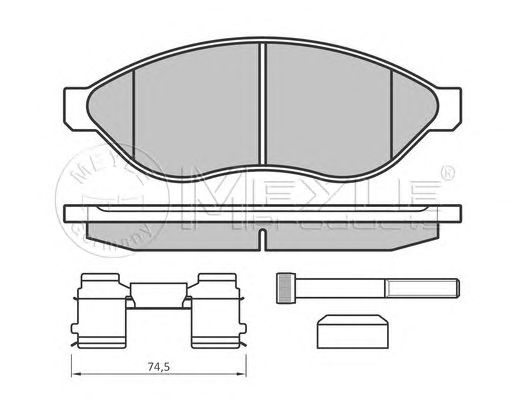 set placute frana,frana disc FIAT DUCATO/BOXER/JUMPER 06- 15 1100/1500