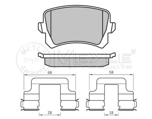 set placute frana,frana disc VW PASSAT 08-//TIGUAN 07-/SHARAN 10-