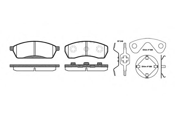 set placute frana,frana disc