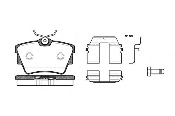 set placute frana,frana disc