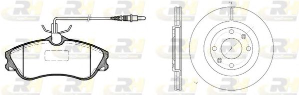 Set frana, frana disc