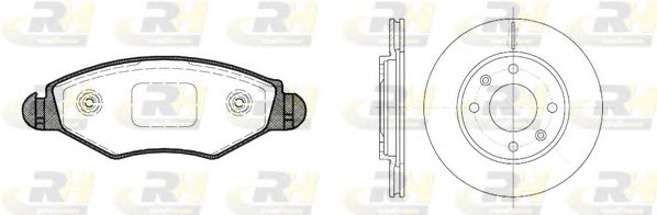 Set frana, frana disc