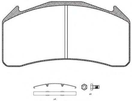 set placute frana,frana disc