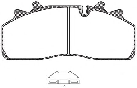 set placute frana,frana disc