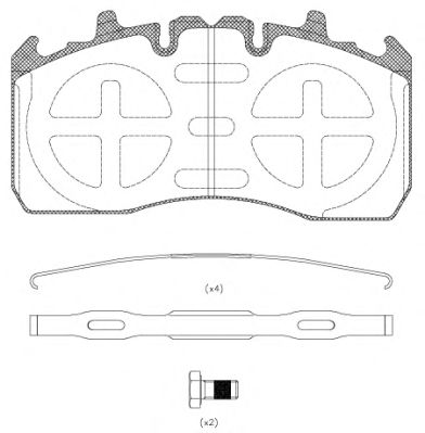 set placute frana,frana disc