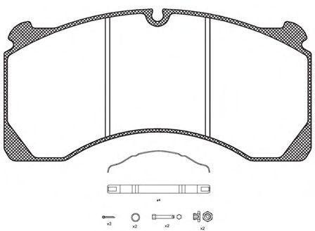 set placute frana,frana disc