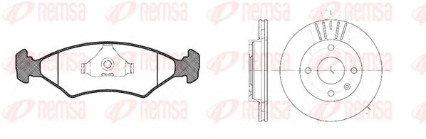 Set frana, frana disc