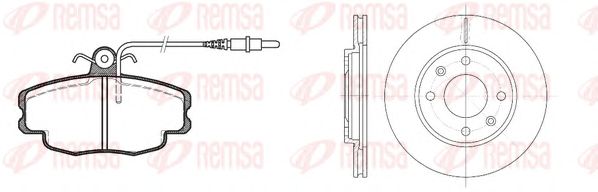 Set frana, frana disc