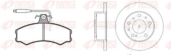 Set frana, frana disc