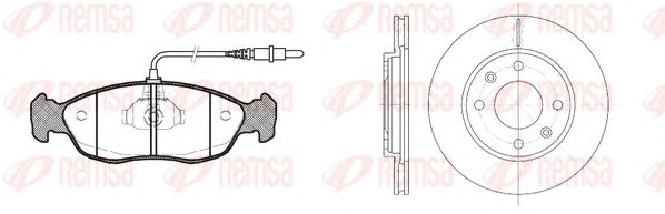 Set frana, frana disc