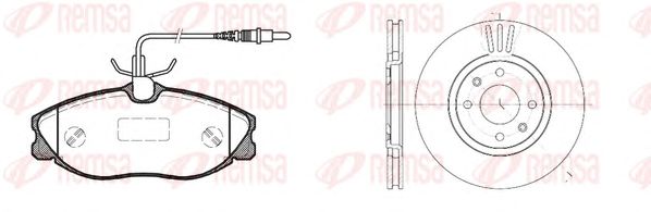 Set frana, frana disc