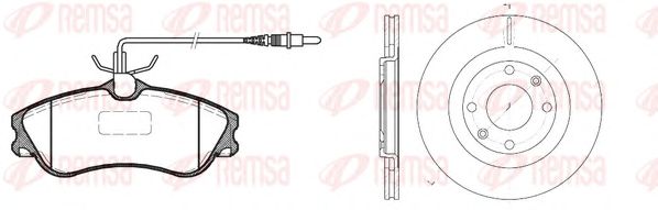 Set frana, frana disc