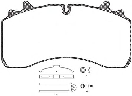 set placute frana,frana disc