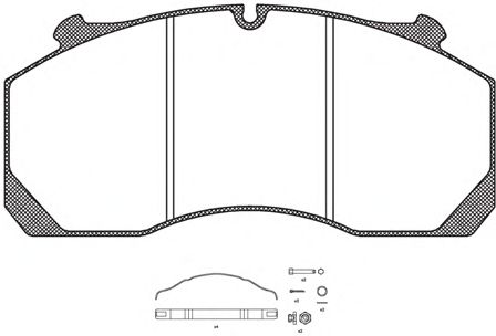 set placute frana,frana disc