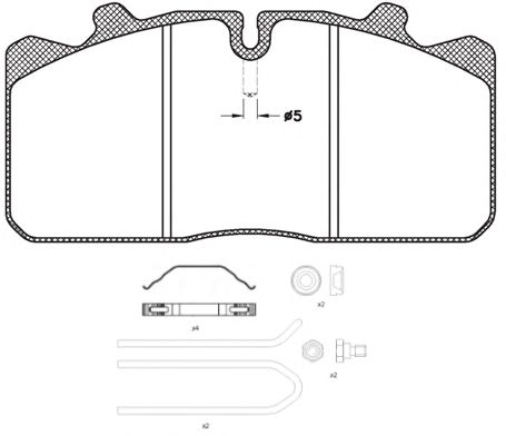 set placute frana,frana disc