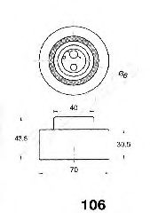 Mecanism tensionare, curea distributie NISSAN SUNNY 2,0D