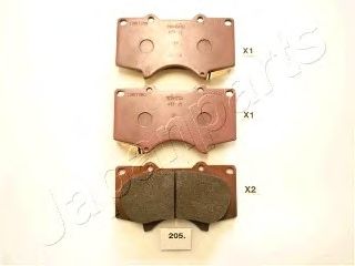 set placute frana,frana disc TOYOTA HILUX/LAND CRUISER 02- 134,6 X 77,1 X 17