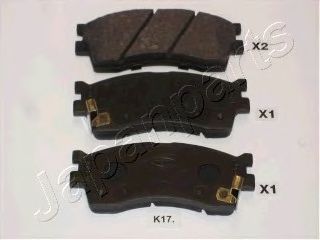 set placute frana,frana disc KIA RIO 00-