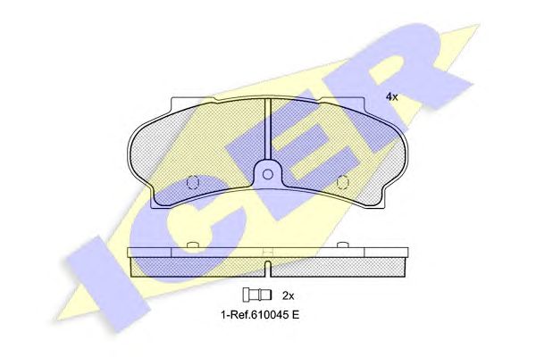 set placute frana,frana disc