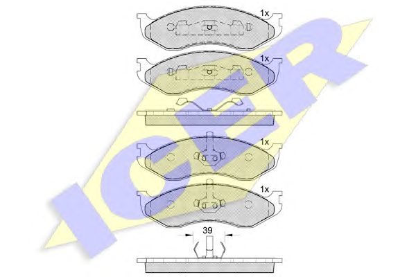 set placute frana,frana disc