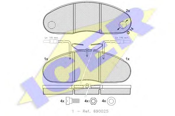 set placute frana,frana disc