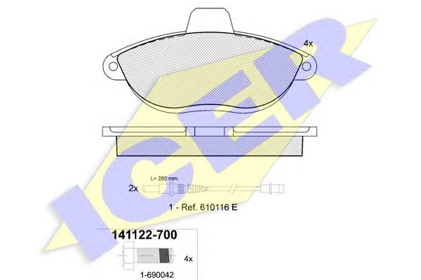 set placute frana,frana disc