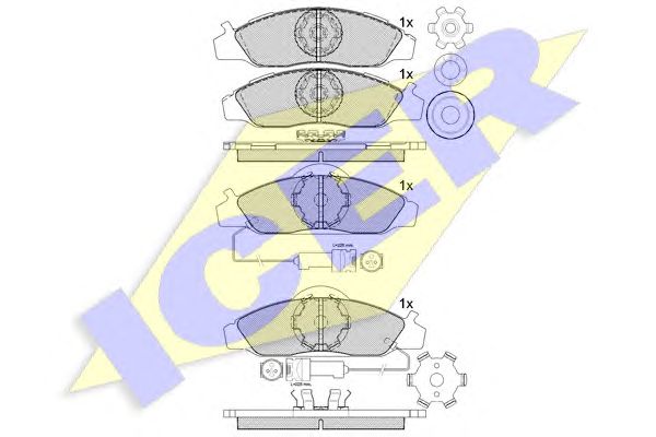 set placute frana,frana disc