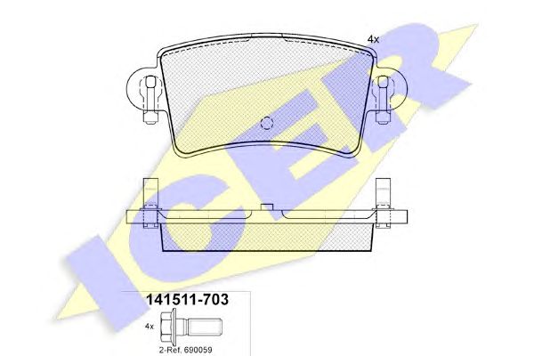 set placute frana,frana disc