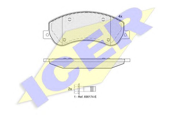 set placute frana,frana disc