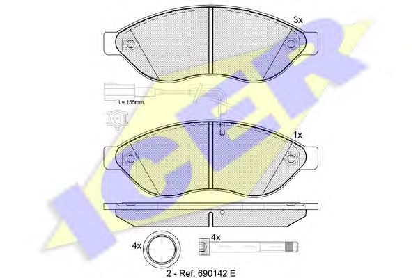 set placute frana,frana disc