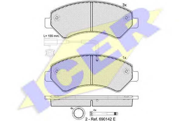 set placute frana,frana disc