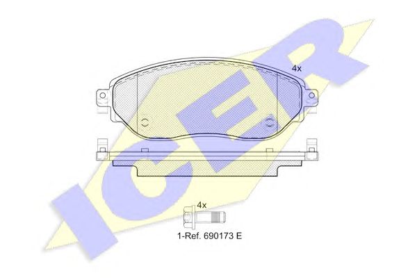 set placute frana,frana disc